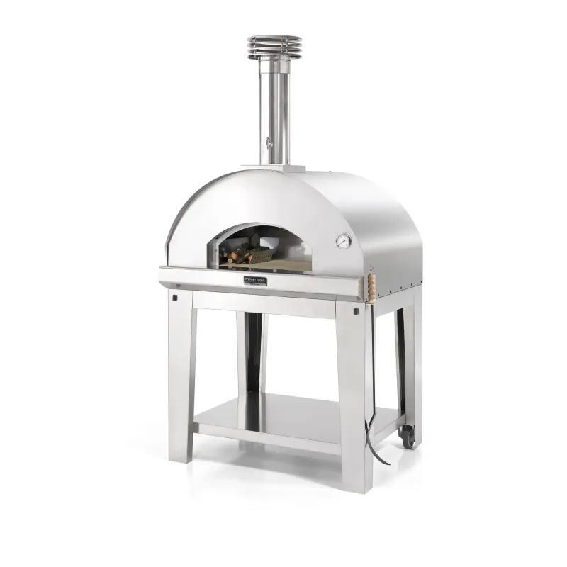 Fontana Forni MANGIAFUOCO INOX Pizzaovn med vogn Fontana Forni MANGIAFUOCO INOX Pizzaovn med vogn