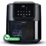 Airfryer Bourgini 8 L - varmluftsfrituregryde, sort