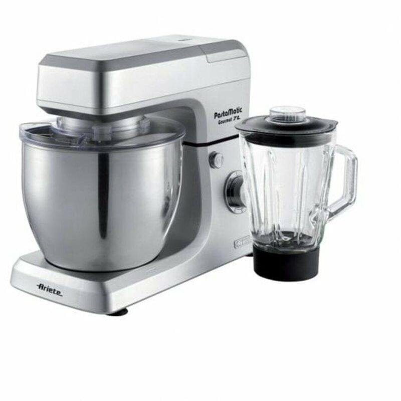 Ariete foodprocessor, grå/sølv - 1,5 l, 6 hastigheder, EU-stik