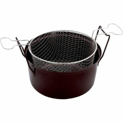 Baumalu frituregryde med kurv, sort Ø 28 cm
