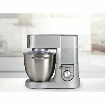 DOMO foodprocessor - grå, 1500 W, rustfrit stål