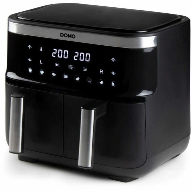 DOMO varmluftsfrituregryde - 8 l, 2.850 W, sort