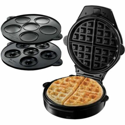 Russell Hobbs vaffeljern 24620-56 - 900 W, rustfrit stål, rød/sort