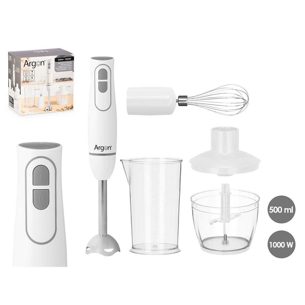 Stavblender Argon - hvid/grå - 1000 W - 500 ml Stavblender Argon - hvid/grå - 1000 W - 500 ml