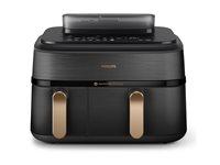 Airfryer Philips 5000 Series NA552/00 dobbelt varmluftssteger, 9 l, sort