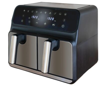 Airfryer dobbelt 8 l Unold 58685, 1.700 W, sort/grå