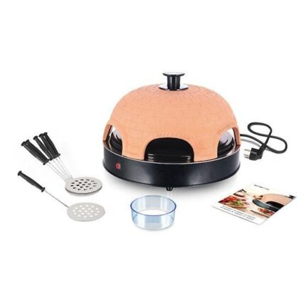Elektrisk pizzaovn Emerio PO-115984, 6 mini-pizzaer, 1.200 W, sort/orange