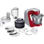 Foodprocessor Bosch MUM58720 1.000 W, 3,9 l, grå/rød, skål i rustfrit stål