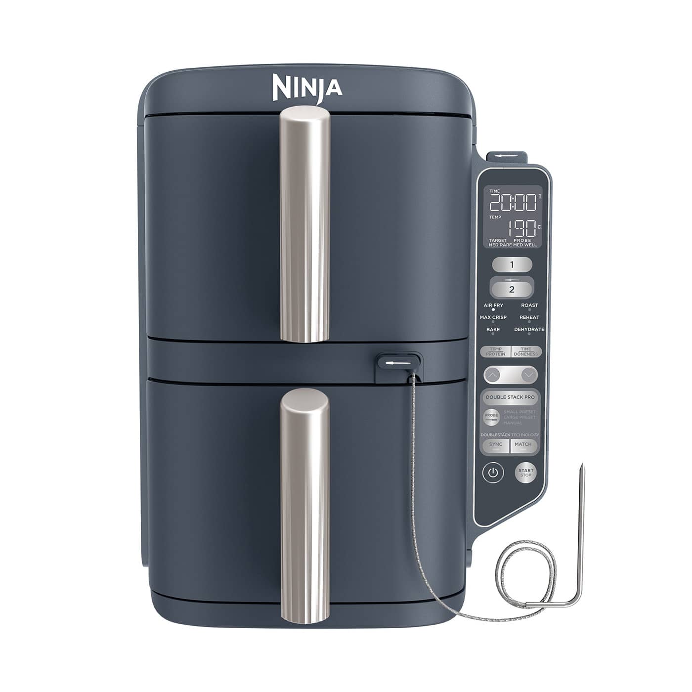 Ninja Double Stack XL-airfryer med to skuffer og Smart Cook-system 9 5 L - SL451EUCYD Cyber Space Ninja Double Stack XL-airfryer med to skuffer og Smart Cook-system 9 5 L - SL451EUCYD Cyber Space