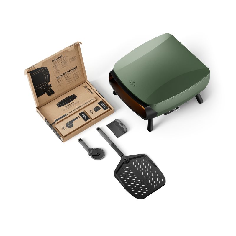 Witt Piccolo Rotante 13" Pizzaovn - Mat Grøn - Inkl. ToolBox Witt Piccolo Rotante 13" Pizzaovn - Mat Grøn - Inkl. ToolBox