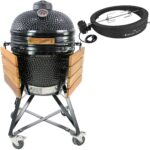Kamado sumo SUMO Midi + Grillmesterens rotisseri og pizzaovn, sort
