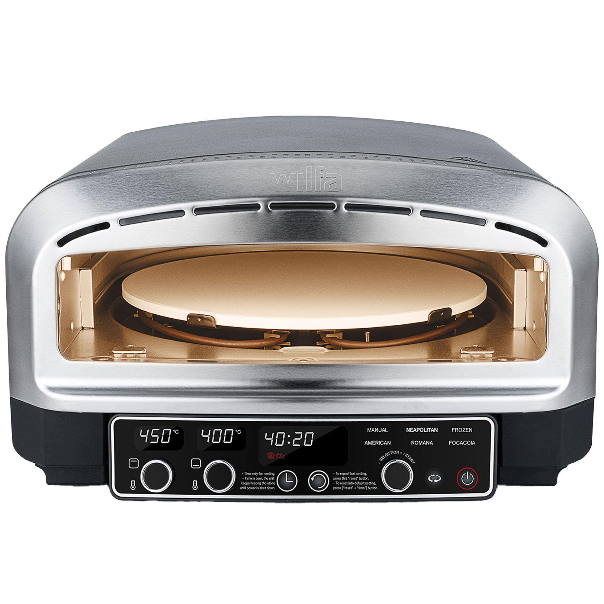 Wilfa Crust PO2B-E2200 elektrisk pizzaovn Wilfa Crust PO2B-E2200 elektrisk pizzaovn