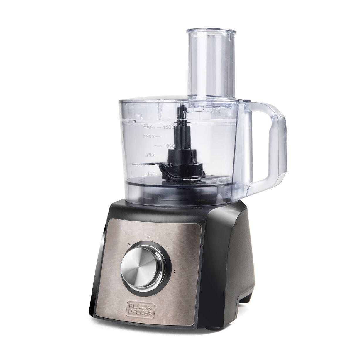 Black & Decker BXFPA1200E foodprocessor - 1,5 l/1 l, 1200 W, sort/sølv Black & Decker BXFPA1200E foodprocessor - 1,5 l/1 l, 1200 W, sort/sølv