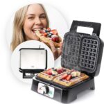 PROMIS WAP1600 vaffeljern til 2 rektangulære vafler 1.200 W, non-stick
