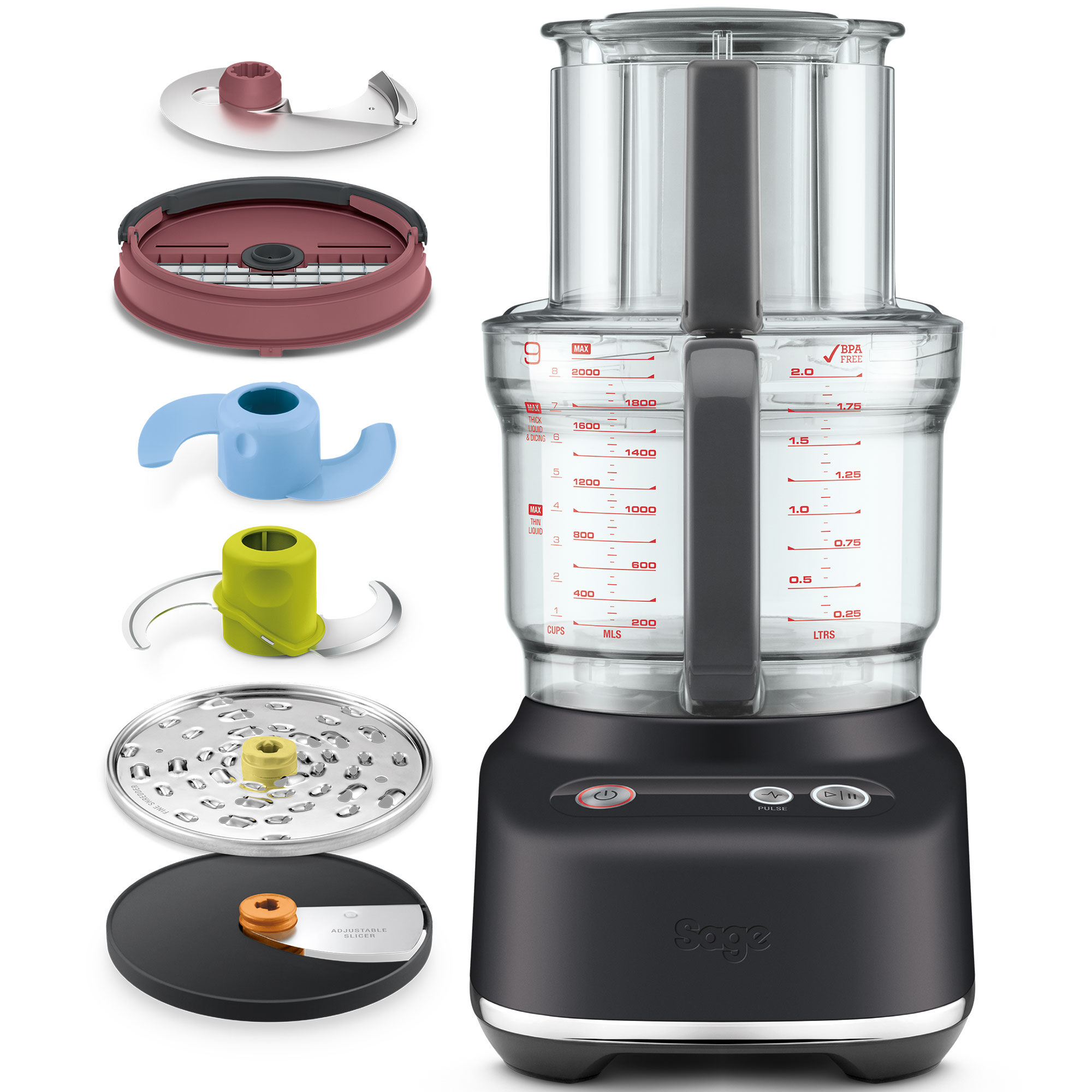 Sage SFP638BTR Paradice 9 Foodprocessor, sort Sage SFP638BTR Paradice 9 Foodprocessor, sort