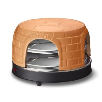 Elektrisk pizzaovn Emerio Pizzarette 2 pizzaer, 1.500 W, sort/terracotta