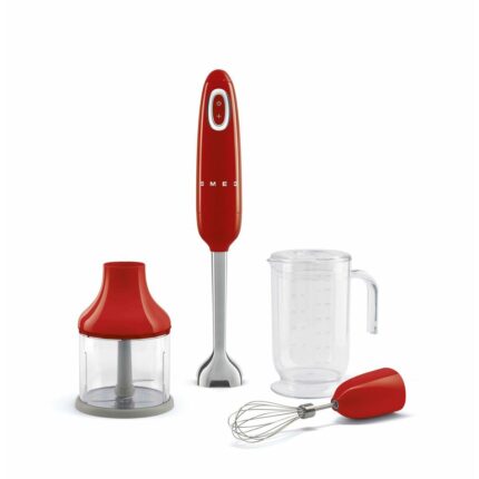Smeg HBF03RDEU stavblender med tilbehør - Rød, 700 W
