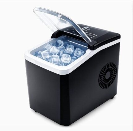 Isterningmaskine Q77A sort, 12 kg/døgn, touch & LED