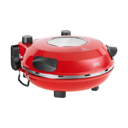 Teesa Supreme pizzaovn 1200 W 32 cm, vindue, aftagelig sten, dobbelt varmejustering