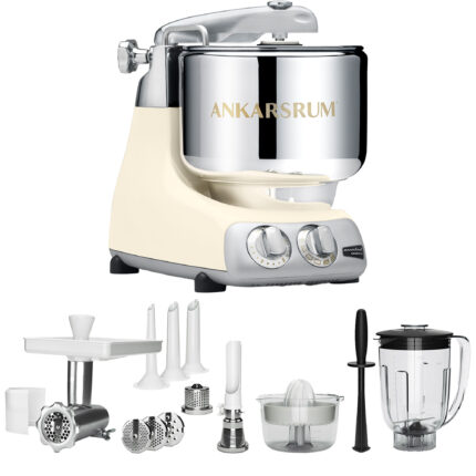 Ankarsrum AKM 6230 Køkkenmaskine + Deluxe pakke, Lys Creme